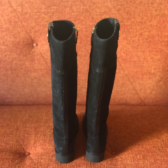 Tory Burch // Oakridge Black Suede Riding Boot - Picture 4 of 8